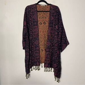 Soft Surroundings Chaucer Topper Tassel Kimono Size L/XL
